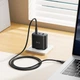 Мережевий зарядний пристрій HOCO C160A Upgrade PD65W(2C1A) charger Black (6942007672009) - изображение 8