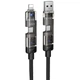 Дата кабель HOCO U151 Goldsmith 4in1 Type-C to USB/Type-C to Lightning 240W (1.2m) (Black) (249924) - изображение 1