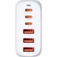 Мережевий зарядний пристрій Gelius Force GaN 100W GP-HC063 3USB-A + 3Type-C White - зображення 5