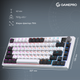 Клавиатура беспроводная GamePro Asgard Valhalla Pro QLAB Sakura Switch RGB Bluetooth/Wireless/USB-C White (MK160-W-D-QS-PRO) - изображение 19