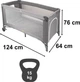 Łóżeczko dziecięce Ikonka składane 2w1 max 15 kg 60 x 120 cm (5903039768628) - obraz 4