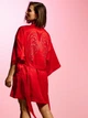 Халат Victoria's Secret Signature Satin Short Piped Robe Red размер XS/S - изображение 2