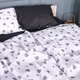 Простынь MirSon Бязь Kids Time 17-0669 Black and White Love 150х200 см (2200010180589) - изображение 3