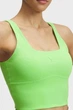 Спортивный топ женской Under Armour Pjt Rck Fitted Bra Tank S Салатовий 1389714-362 - изображение 4