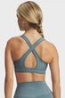 Спортивный топ женской Under Armour Crossback Mid Bra XS Бірюзовий 1361034-587 - изображение 2