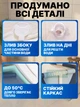 Складна купіль для дорослих та дітей на 250л велика переносна каркасна ванна 100х50см дорожня спа для дому та вулиці, Синя - зображення 3