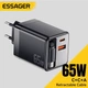 Сетевое зарядное устройство Essager ES-CD49 2C1U 65W с выдвижным кабелем Type-C - изображение 2