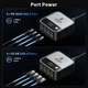 Мережевий зарядний пристрій Asometech WLX-M8 120W GaN Charger 8-port Black - зображення 5