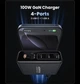 Сетевое зарядное устройство Asometech 100W GaN Fast USB Charger 3C1A (RCE-10002) - изображение 5