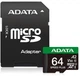 Карта памяти microSD 64Gb ADATA Speed Plus Class 10 V30 A2 UHS-1 U3 + SD адаптер (UD64GUI3V30A2SP-RA1) - изображение 1
