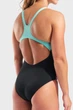 Купальник закритий для жінок Arena GRAPHIC SWIMSUIT SWIM PRO L Чорний, Блакитний, Рожевий 40 (010809-580 40) - изображение 3