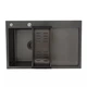 Кухонна мийка GAPPO GS7850-6L 780x500 мм, поверхня PVD, чорна - зображення 1