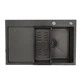 Кухонна мийка GAPPO GS7850-6R 780x500 мм, поверхня PVD, чорна - зображення 1