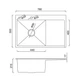 Кухонна мийка GAPPO GS7850-6L 780x500 мм, поверхня PVD, чорна - зображення 4