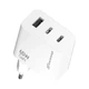 Зарядний пристрій Grand-X GaN 2xUSB-C + 1xUSB 65W PD3.0 QC4.0 AFC SCP FCP white (CH-990W) - зображення 4
