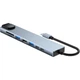 Концентратор Dynamode USB-C 8-in-1 HDMI 4K30Hz + 1xRJ45 + 1xUSB 3.0 + 1xUSB 2.0 + 1xUSB-C PD (BYL-2017L) - зображення 2