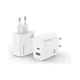 Зарядное устройство Grand-X GaN 1xUSB-C + 1xUSB 65W PD3.0 QC4.0 AFC SCP FCP white (CH-960W) - изображение 4