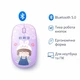 Бездротова безшумна Bluetooth- миша , легка комп’ютерна миша для ноутбука та офісу, фіолетова, лавандова - зображення 2