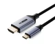 Кабель-переходник USB Type-C на HDMI 4K 60Hz 2 м ZX167 металлический в оплетке черный (HDMIC4K-2m ) - изображение 1