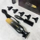 Аккумуляторный триммер VGR V-935 Gold Портативный триммер машинка для стрижки в золотистом корпусе с LED дисплеем 5 насадок - изображение 3