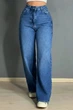 Джинсы женские It’s Basic 2499 Wide Leg с высокой талией ровные от бедра с выточками на бедрах 36 светло синие - изображение 7