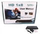 HDMI сплиттер 2K FullHD 3D на 8 портов 1 вход ->на 8 экранов разветвитель Splitter разветвитель повторитель с БП Черный - изображение 4