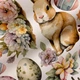 Набор пасхального декора Наклейки Кролик яйца цветы Happy Easter Набор S 55х70см матовая - изображение 6