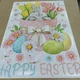 Набор пасхальных наклеек Happy Easter Кролик с букетом (зайцы тюльпаны яйца) Набор S 55х75см матовая - изображение 8