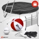 Батут садовый для детей Hop-Sport 366 см (12ft) 4 ноги на дачу синий с лестницей и внутренней сеткой + мячи - изображение 3
