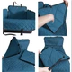 Автогамак для собак Comfort Mini Blue на 1/2 заднего сиденья, непромокаемый, прочный, со съёмными бортиками, автомобильный чехол для перевозки собаки в авто, цвет морская волна, SKU 005215, Your Stylish Hunter - изображение 6