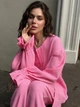 Женский костюм муслиновый розовый 42-48 г1457.011 - изображение 3