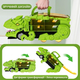 Автовоз трейлер динозавр трансформер Dino T-Rex 3в1 8 машинок зеленый - изображение 8