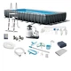 Каркасный бассейн Intex 26378 54 368 л 975*488*132 см Ultra XTR Rectangular Frame Pool Фильтр-насос/лестница/подстилка/тент/волейбольная сетка/набор для чистки (LN7-26378) - изображение 2