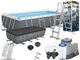 Каркасный бассейн Bestway 56465 14812 л Размер 549*274*122 см Power Steel Frame Pool фильтр-насос/лестница/тент (LN7-56465) - изображение 1
