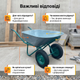Тачка будівельна Dozer 110/200л корито для будмайданчика сипучих матеріалів до 340кг оцинковане 2 колеса - зображення 4