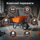 Тачка будівельна Dozer 90/170л корито 88×60×25см для будмайданчика сипучих матеріалів до 200кг оцинковане - зображення 2