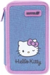 Пенал школьный Kite Hello Kitty 2 отделения 20x12x4.5 см Голубой с розовым (HK26-623) - изображение 1