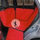 Автогамак для собак Comfort Mini Red, непромокаемый, прочный, автомобильная подстилка, автомобильный чехол для перевозки собаки, гамак на 1/2 заднего сиденья, цвет красный с черным, SKU 004388, Your Stylish Hunter - изображение 9