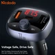 Автомобильный Bluetooth FM-трансмиттер McDodo CC-5950 72W USB-A + USB-C с дисплеем и быстрой зарядкой Black - изображение 7