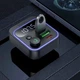 FM-трансмиттер Hoco E85 Tiger 20 Вт 3 порта USB Type-C и Type-A черный для автомобиля с функцией Bluetooth и зарядки - изображение 8
