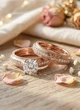 Набор из 2 золотистых No Brand 2436 женских колец размер 18 - изображение 3