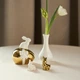 Ваза для цветов MBM HOME фарфоровая "Жемчужина" 15 см DH-FLOWERS-30 WHITE белая - изображение 4