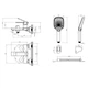 Смеситель для ванны Qtap Gemini (с душевым гарнитуром) QTGEM259GMB45684 Gunmetal Black PVD - изображение 2