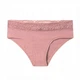 Трусики-хипстеры хлопковые с круживом для женщины Esmara LYCRA® 473572 L Розовый - изображение 1