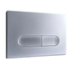 Панель змиву KOER KT-0608-14 240x160x10mm пластикова, кнопка закруглена (колір сатин) (KR6127) - изображение 1