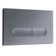 Панель змиву KOER KT-0608-07 240x160x10mm пластикова, кнопка закруглена (колір графіт) (KR6128) - изображение 1