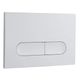 Панель змиву KOER KT-0608-03 240x160x10mm пластикова, кнопка закруглена (колір білий) (KR6123) - изображение 1