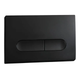 Панель змиву KOER KT-0608-05 240x160x10mm пластикова, кнопка закруглена (колір чорний матовий) (KR6125) - изображение 1