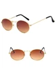 Овальні сонцезахисні окуляри Honey Fashion Accessories коричневий (20к037) - изображение 3
