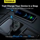 FM-трансмиттер Baseus S-09 Lite 2 порта 35 Вт черный для автомобиля с поддержкой быстрой зарядки USB Type-A и Type-C - изображение 8